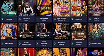 SlotsGem live casino lobby